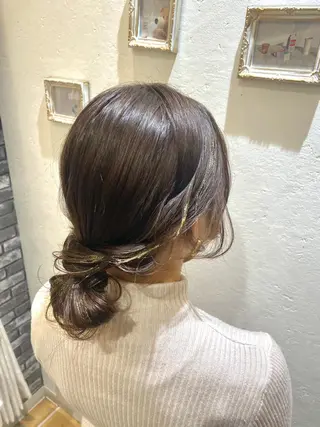 ミディアム ヘアアレンジ 新谷 桃子のヘアスタイル