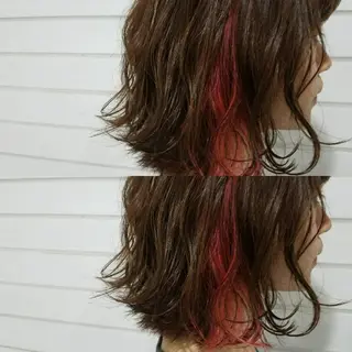 ミディアム 今中 小百合のヘアスタイル