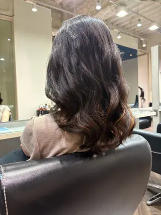 ミディアム パーマ カ ノのヘアスタイル