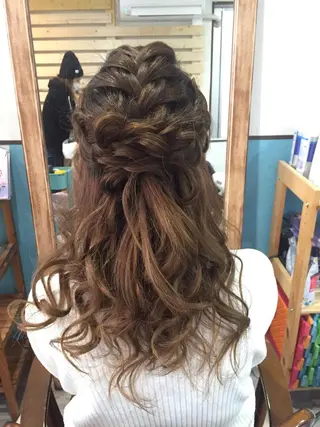 ショート ミディアム セミロング ロング ヘアアレンジ キッズ 早朝✨ヘアセット 着付け/清水玲歌のヘアスタイル