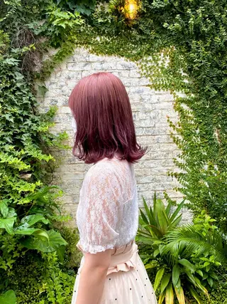セミロング カラー 千 田のヘアスタイル