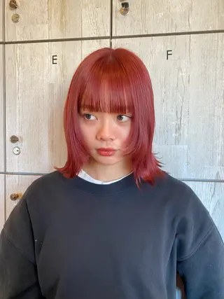 ミディアム カラー 似合わせレイヤー/ Wカラー🧸こころのヘアスタイル