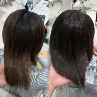 ミディアム カラー 内田 志乃のヘアスタイル