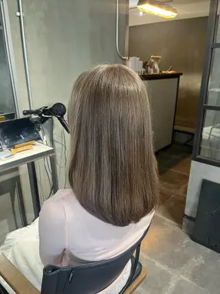 ミディアム カラー 透明感♥韓国ヘア HINAのヘアスタイル