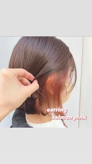 セミロング カラー ヘアアレンジ ayaka 🍨のマツエク・マツパデザイン