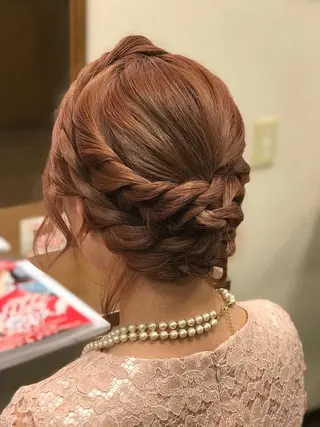 ミディアム カラー ヘアアレンジ 藤中 隆悟のヘアスタイル