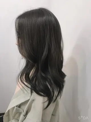 セミロング カラー 上田 直樹のヘアスタイル