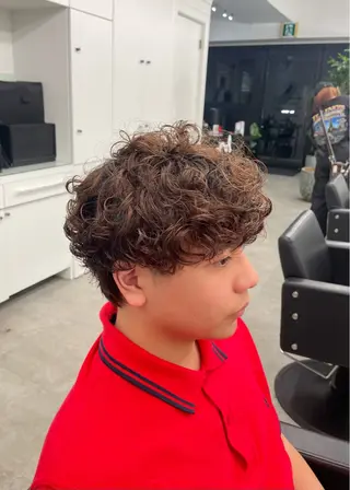 パーマ メンズ 川上拓真 ✂︎学芸大学のヘアスタイル