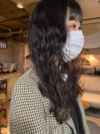 セミロング パーマ お任せヘア☘️☘️ 及川渚のヘアスタイル