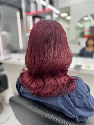 ミディアム カラー 💖似合わせカラー レイヤー💖縮毛矯正のヘアスタイル