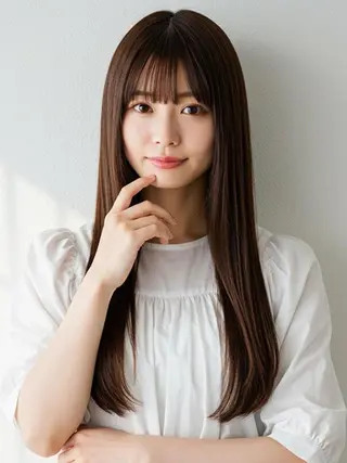 セミロング 浦添 あらさきのヘアスタイル