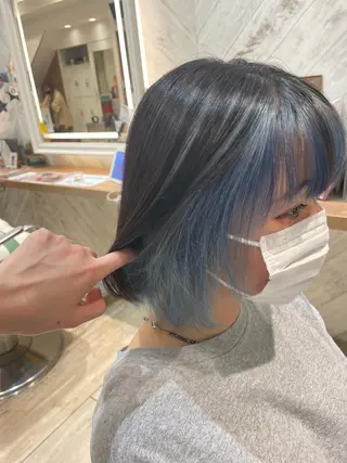ショート カラー 💙mai🫧 縮毛矯正・ハイライトのヘアスタイル