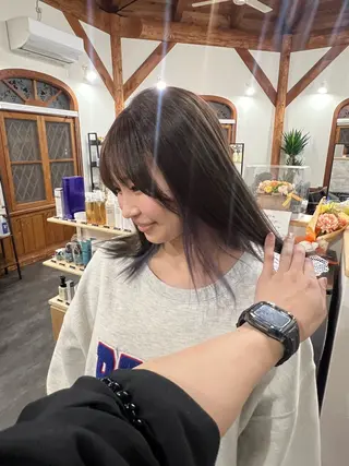 セミロング 名取 純平のヘアスタイル