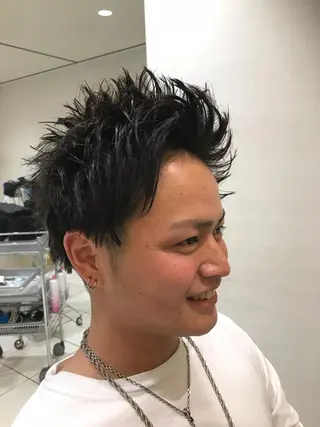 ショート カラー パーマ ヘアアレンジ メンズ キッズ ネイル マツエク・マツパ EnBlesS西宮 マンツーマン神道有基のヘアスタイル