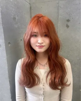 ロング 💙ハイトーン／韓国 style あかねのヘアスタイル