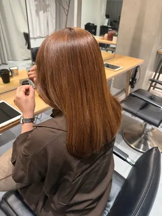 ロング カラー ヘアアレンジ オリーブ透明感カラー 表参道/MIKUのヘアスタイル