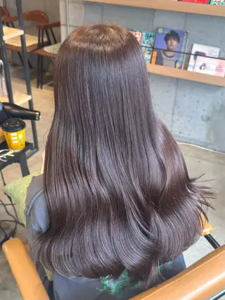 ロング カラー ヘアアレンジ 顔まわり/艶カラー/ 🤎himari🤎のヘアスタイル