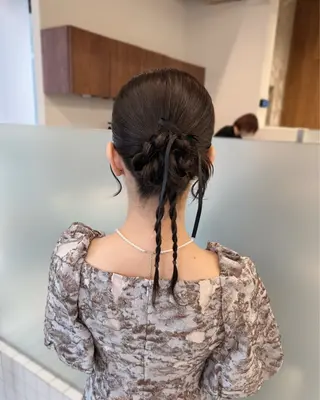 ミディアム カラー ヘアアレンジ 縮毛矯正+モテカラー 🎀✨MIHOのヘアスタイル