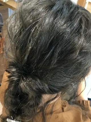 ミディアム ヘアアレンジ カラー 畠村 美智子のヘアスタイル
