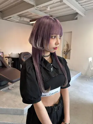 ロング カラー ハイトーン×似合わせ 🌱中川慎之介のヘアスタイル