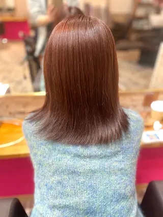 セミロング カラー ヘアカラー&縮毛矯正 STAR☆RIVERのヘアスタイル