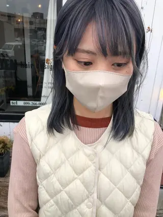 ミディアム カラー デザインカット🎨 ボブ🫟おざきのヘアスタイル