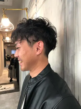 パーマ メンズ 水谷 俊一のヘアスタイル