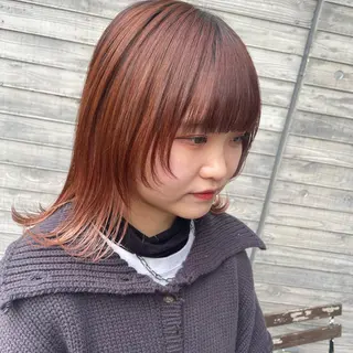 ミディアム 【美ボブ.艶カラー. 梅田茶屋町】midoのヘアスタイル