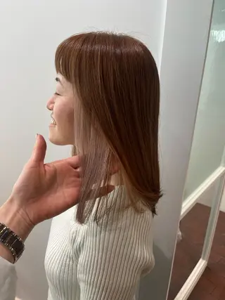 ミディアム カラー マンツーマン 縮毛矯正/マユコのヘアスタイル