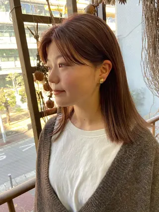 ミディアム カラー 松尾太樹 【pia】福岡美容室のヘアスタイル