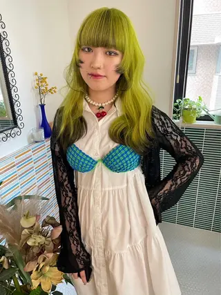 ロング カラー ハイトーン/メンズ/ デザイン/梅田/ミユのヘアスタイル