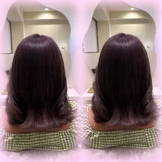 ミディアム カラー 猪妻 采蘭のヘアスタイル