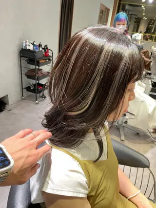 ミディアム カラー 大人女性の救世主🙌 鶴見/大勝拓真のヘアスタイル