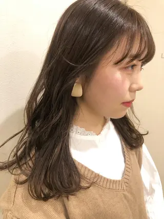 セミロング 🦩レイヤー|透明感 カラー🦩makoのヘアスタイル