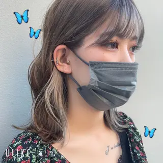 セミロング Cielro/ダブル カラー/西田咲希のヘアスタイル