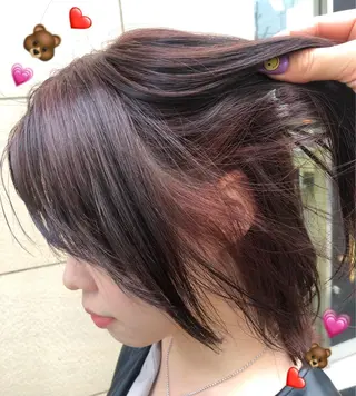 ミディアム カラー ヘアアレンジ TSUNA 🌙 Lim 五反田のマツエク・マツパデザイン