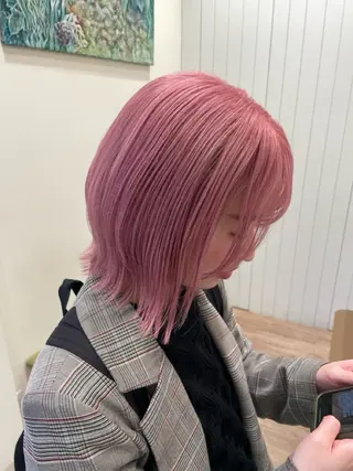 ショート カラー レイヤー／大宮／韓国 🤍AYA🤍のヘアスタイル