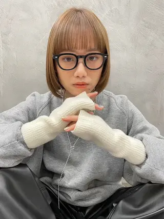 ミディアム ♥️似合わせボブ/ 縮毛矯正/大和田拓夢のヘアスタイル