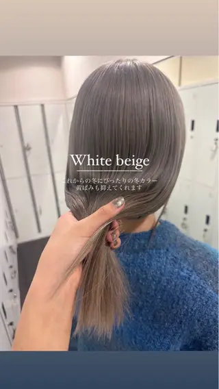 ロング カラー ブリーチカラー/ベー ジュ/Hono🦖のヘアスタイル