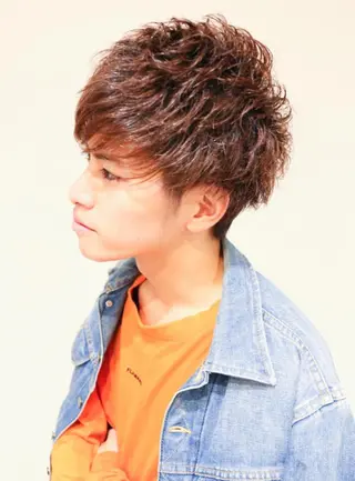 ショート カラー メンズ メンズヘア特化 崎田 成人のヘアスタイル