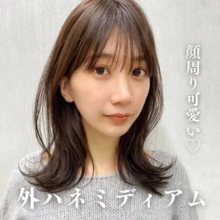 ミディアム カラー 内野 龍海 / レイヤーカットのヘアスタイル