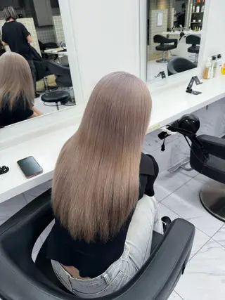 セミロング カラー ヘアアレンジ Over hair_ misakiのヘアスタイル