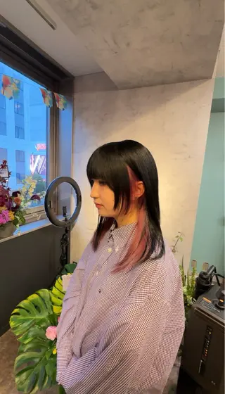 ミディアム カラー 店長 ハイトーン× 髪質改善/舘野 涼太のヘアスタイル