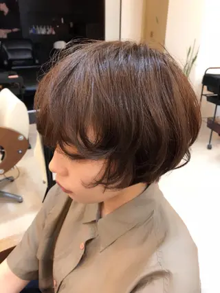 ショート カラー パーマ 🌙似合わせ🐈‍⬛ ケア✨又吉のヘアスタイル