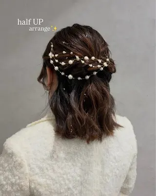 ヘアアレンジ monaヘアアレンジ 🎀/お呼ばれのヘアスタイル