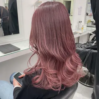 ロング カラー ウルフカットマスター みつきのヘアスタイル