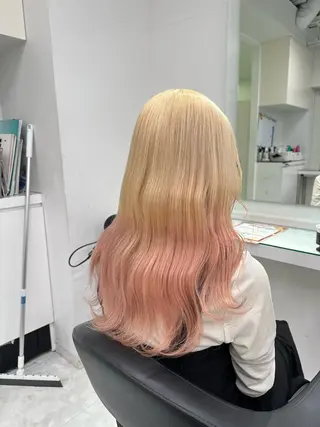 セミロング カラー ❄最強かわいいカラー ❄️MINA❄️のヘアスタイル