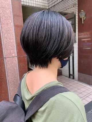 ショート カラー ヘアアレンジ 🫧透明感カラー/ ボブ/小笠原汐海🪽のヘアスタイル