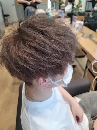 ショート カラー メンズ 美髪形成！色素改善！ 秋田　和輝のヘアスタイル