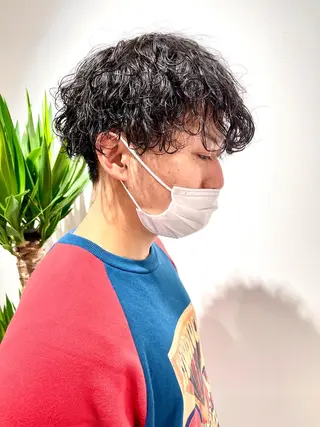 ショート パーマ ヘアアレンジ メンズ メンズパーマ特化/ メッシュ/薫/店長のヘアスタイル